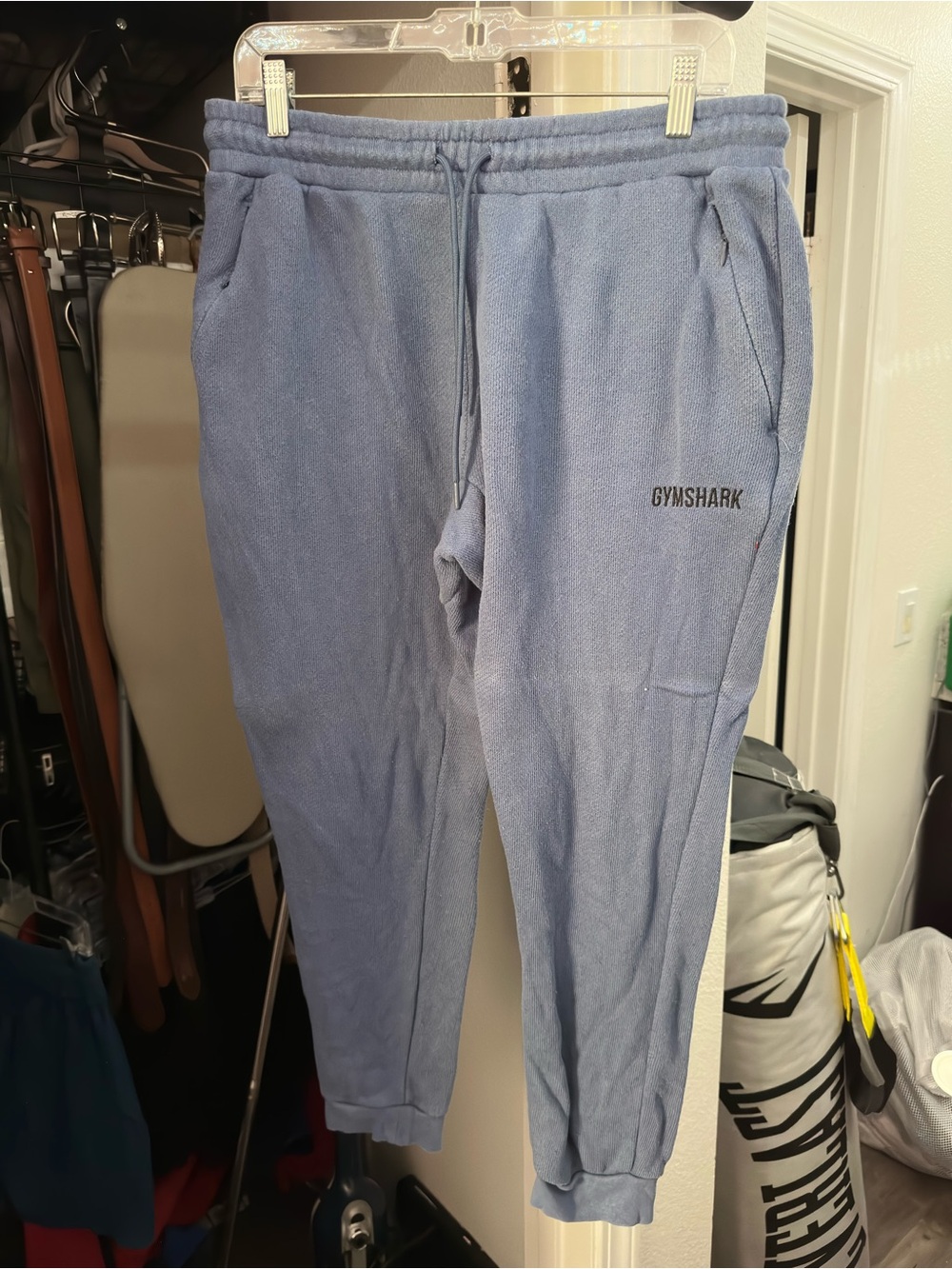 Gymshark Dusty Blue Fleece Sweatpants